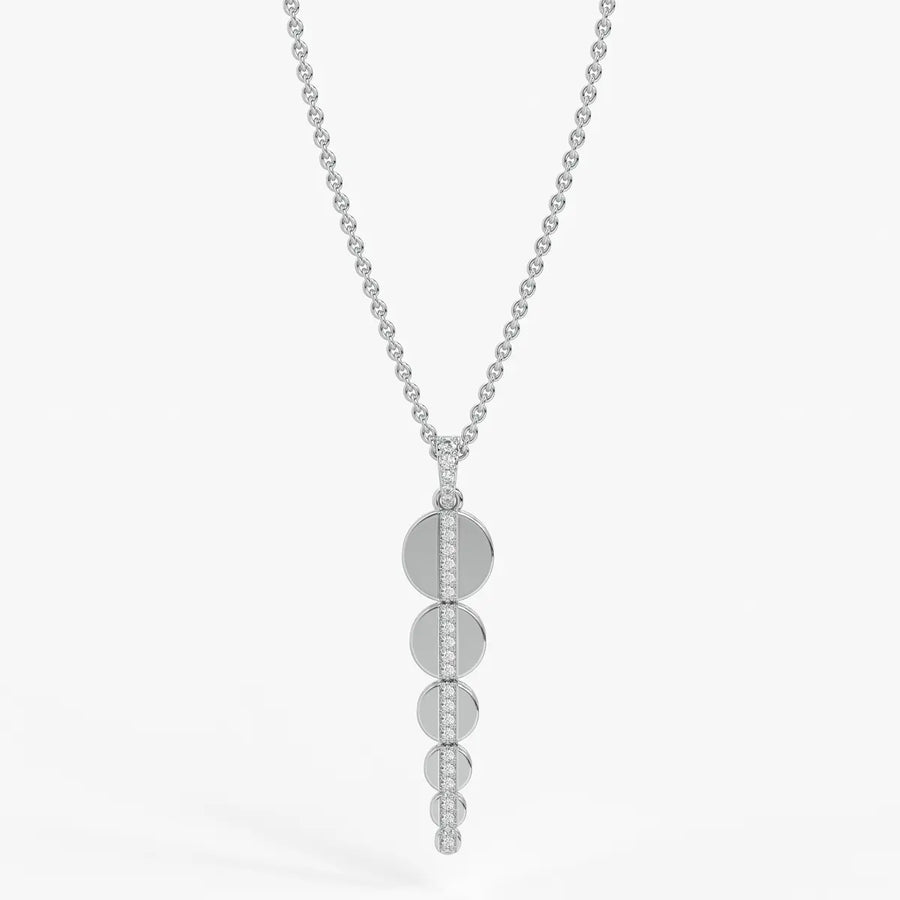Cascade Disc Diamond Pendant