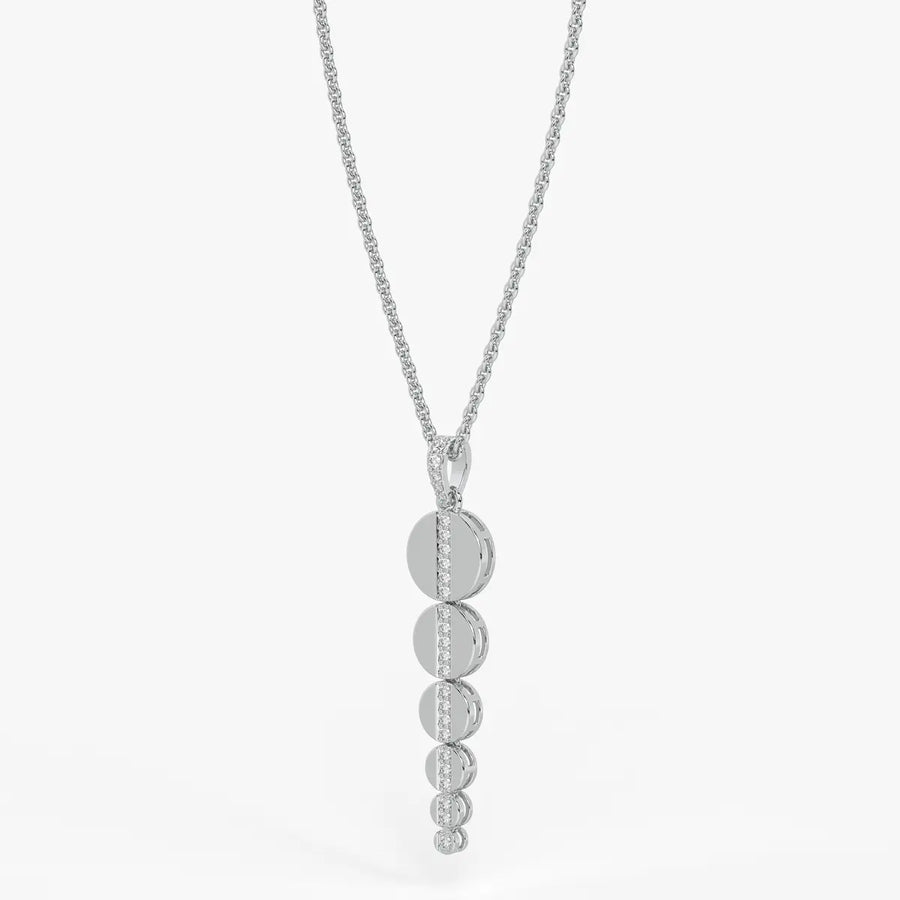 Cascade Disc Diamond Pendant
