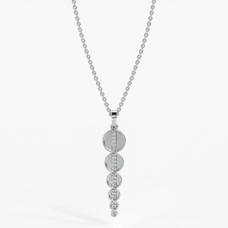 Cascade Disc Diamond Pendant