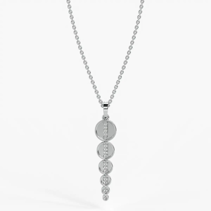 Cascade Disc Diamond Pendant
