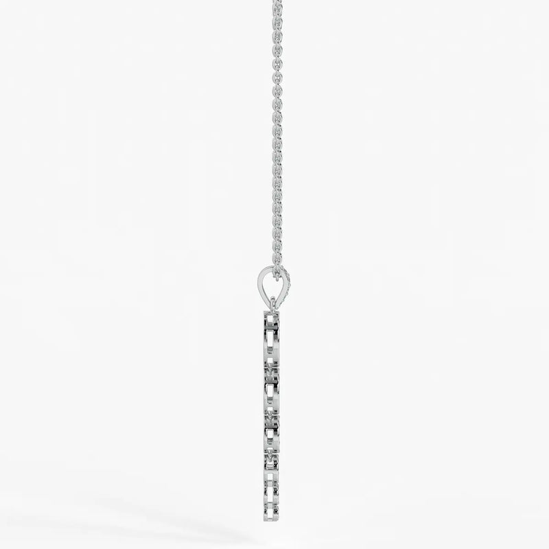 Cascade Disc Diamond Pendant