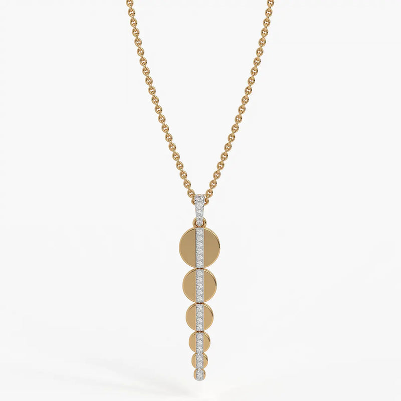 Cascade Disc Diamond Pendant