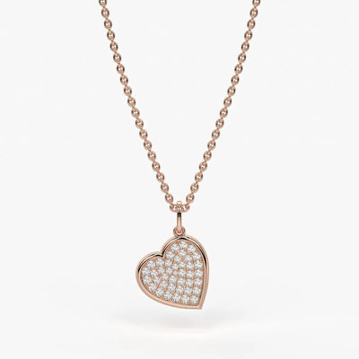 Zivara Pave Heart Diamond Pendant