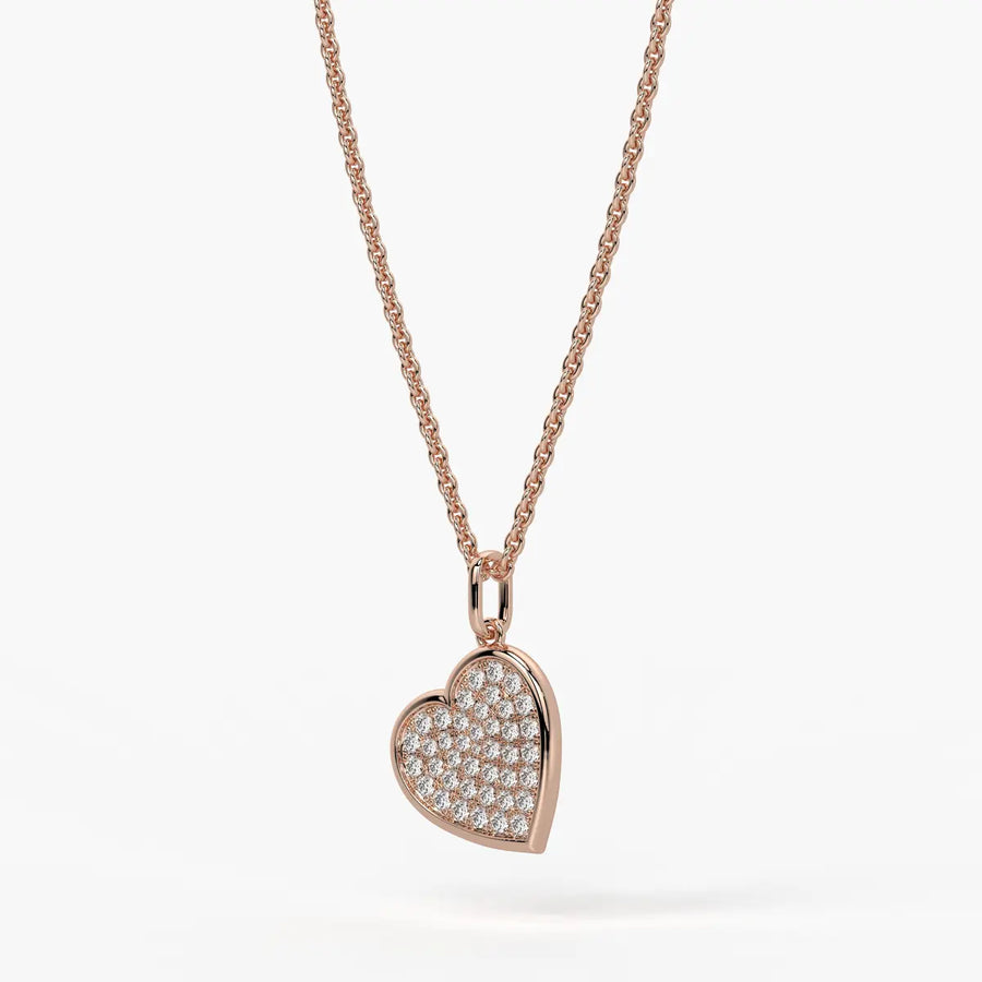 Zivara Pave Heart Diamond Pendant