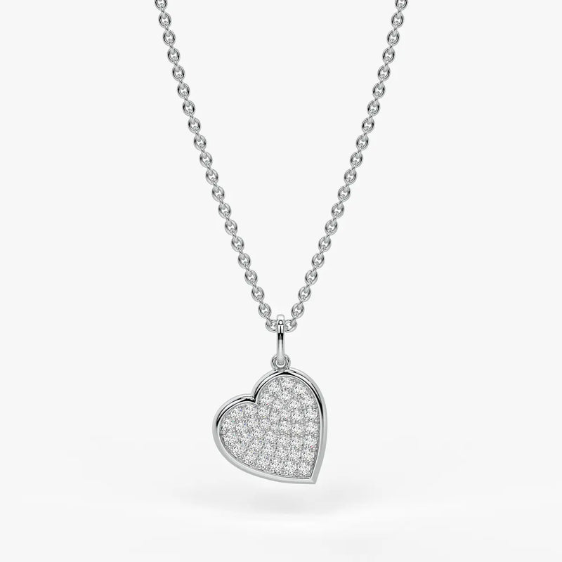 Zivara Pave Heart Diamond Pendant
