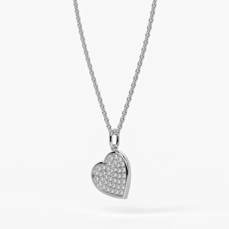 Zivara Pave Heart Diamond Pendant