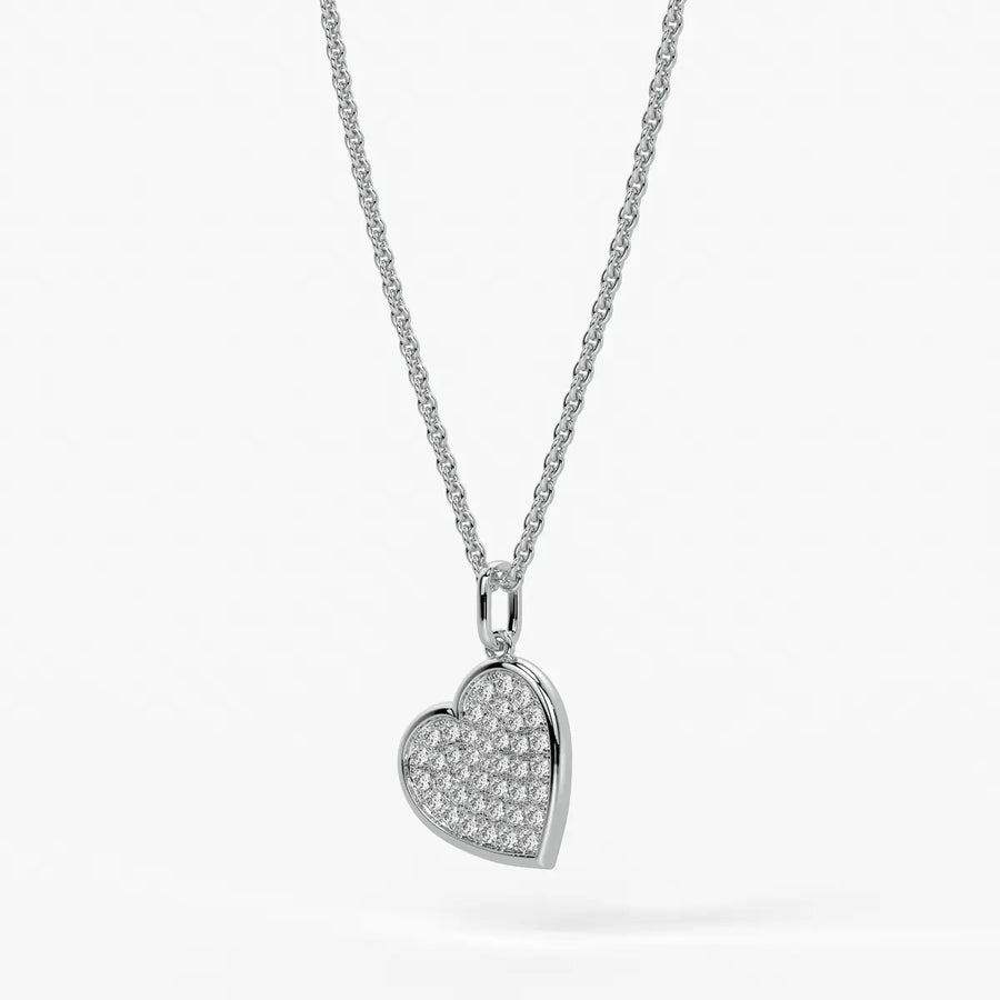 Zivara Pave Heart Diamond Pendant