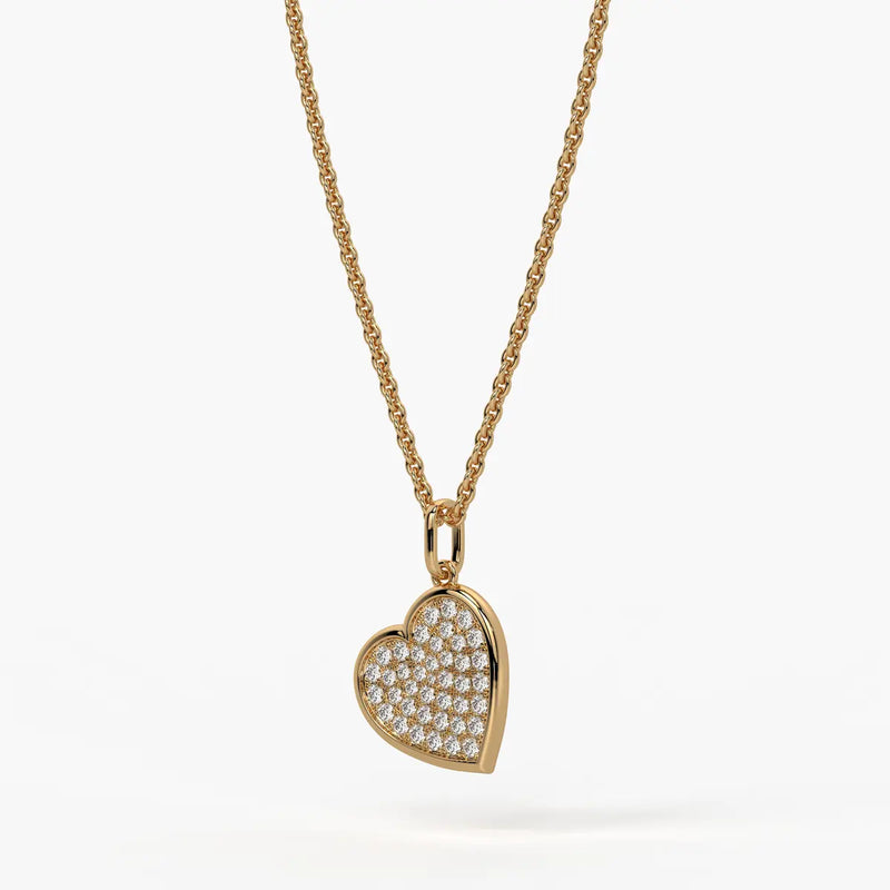 Zivara Pave Heart Diamond Pendant