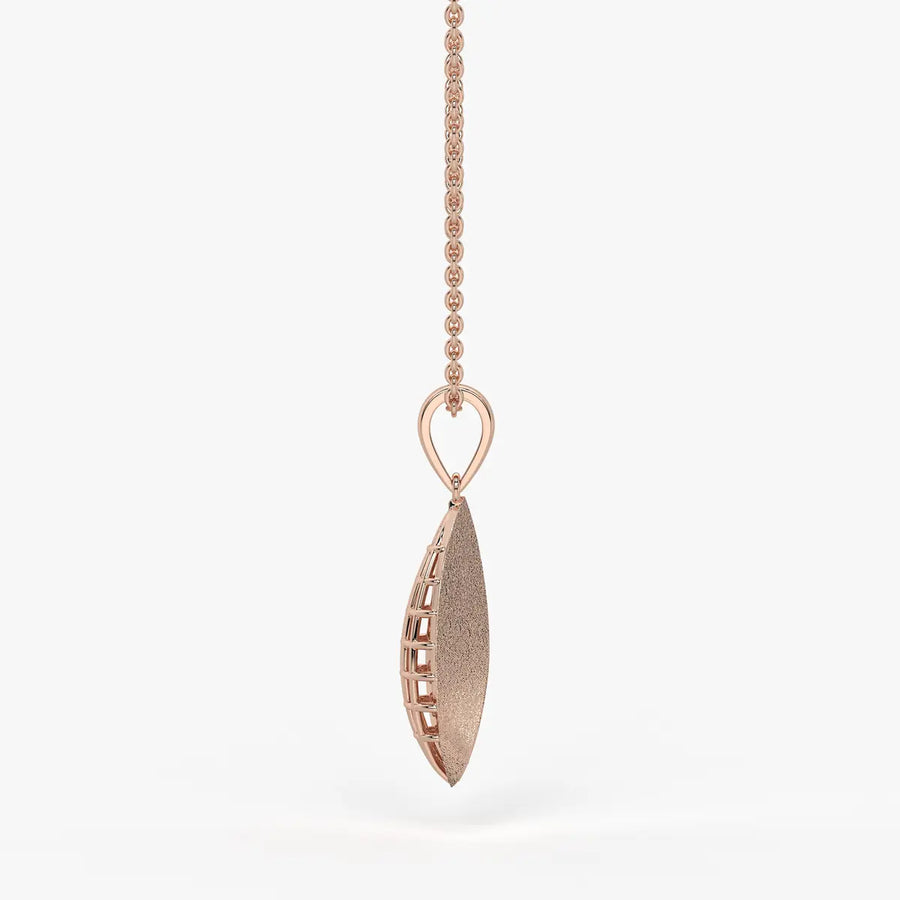 Twist Leaf Diamond Pendant