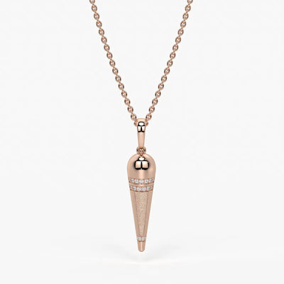 Tapered Cone Diamond Pendant