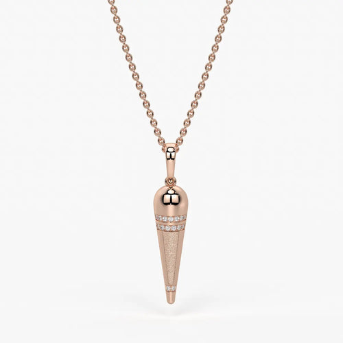 Tapered Cone Diamond Pendant