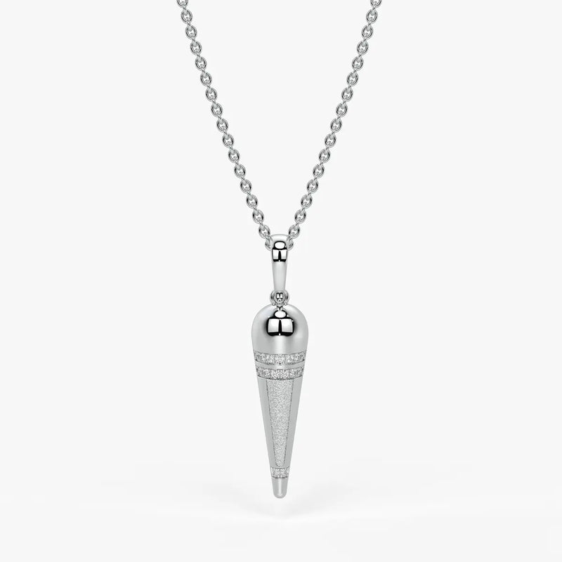 Tapered Cone Diamond Pendant