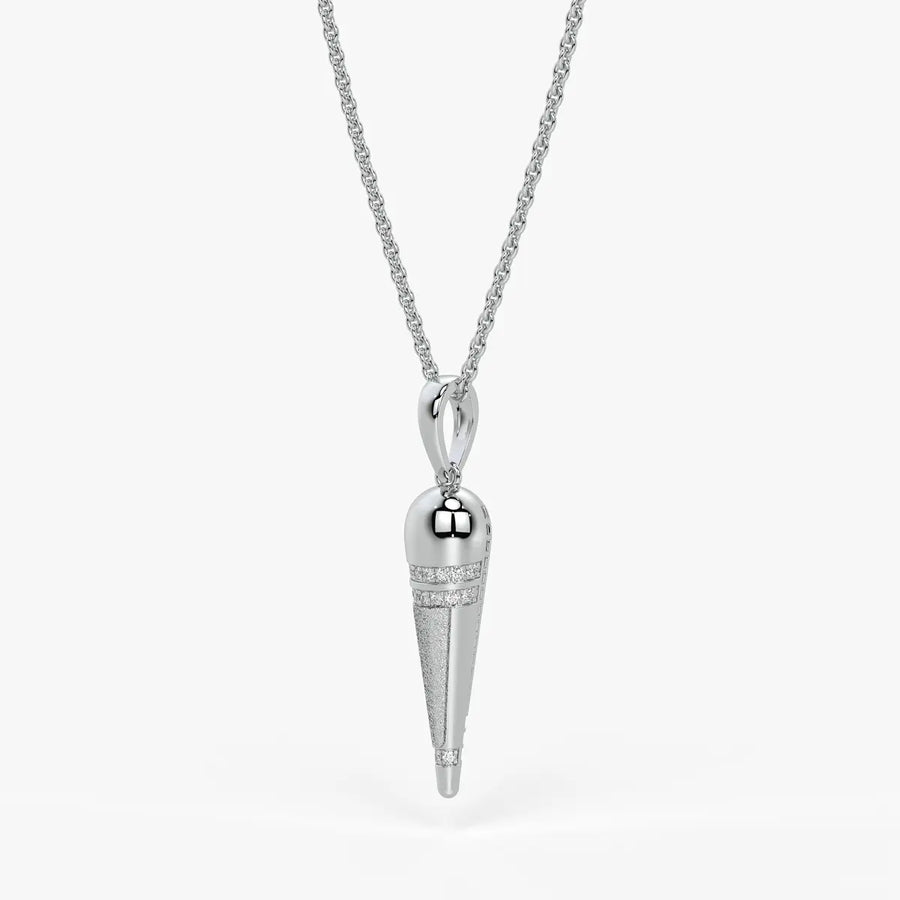 Tapered Cone Diamond Pendant