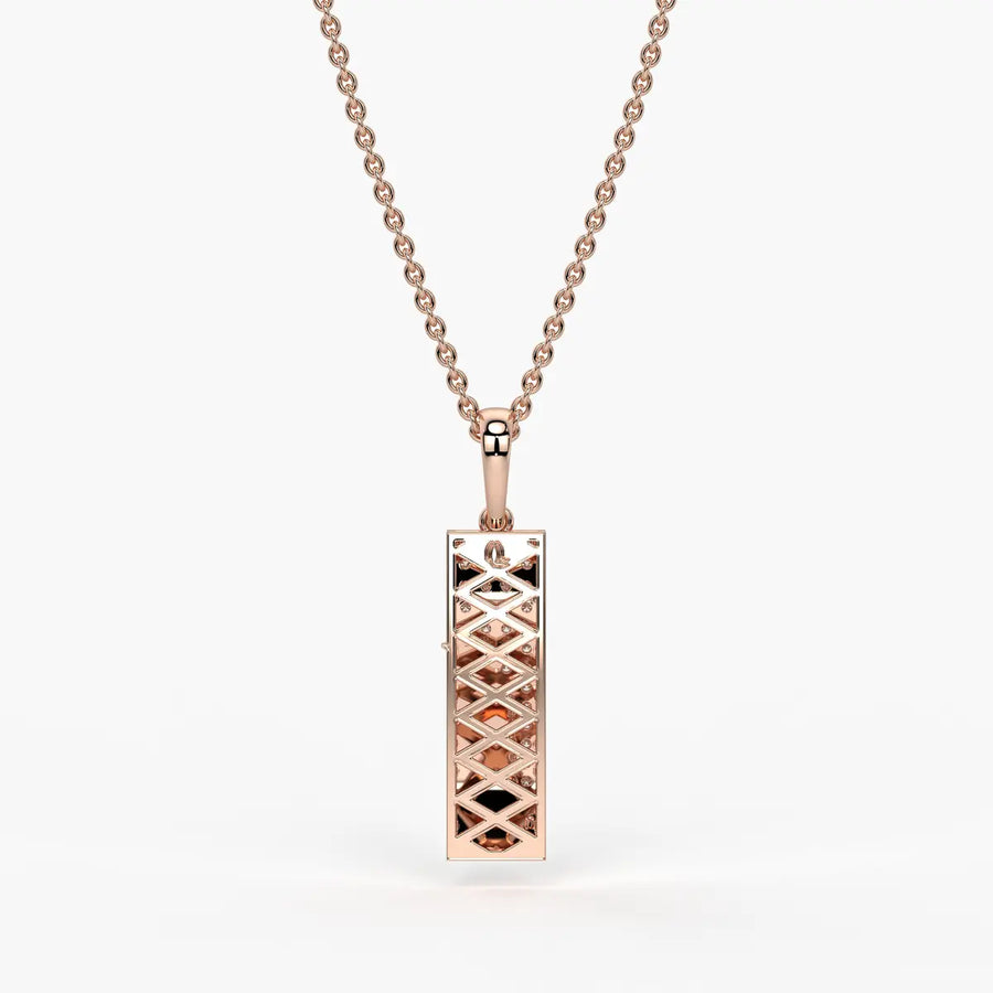 Wave Panel Diamond Pendant