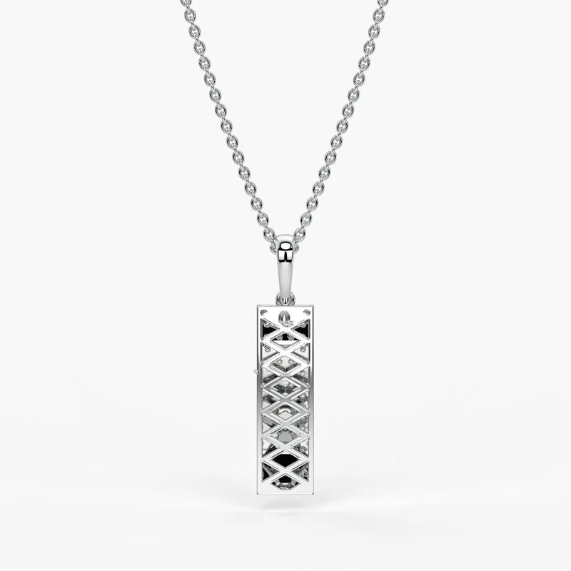 Wave Panel Diamond Pendant