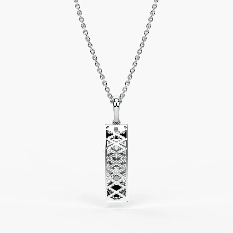 Wave Panel Diamond Pendant