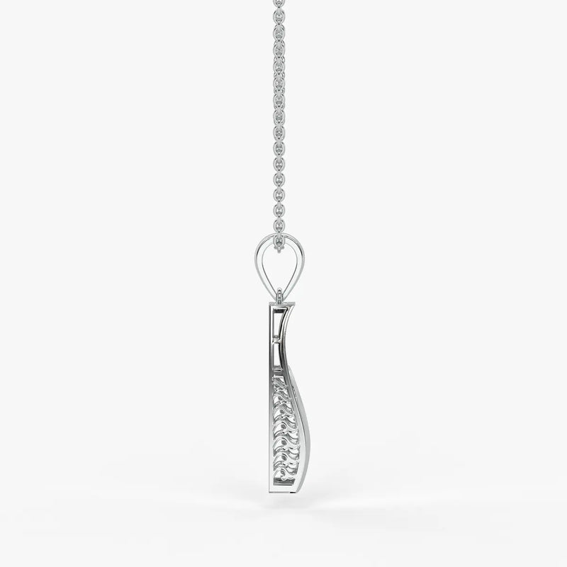 Wave Panel Diamond Pendant