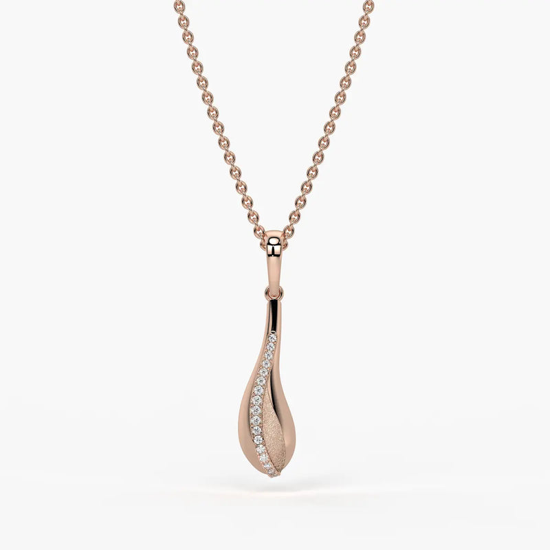 Sway Teardrop Diamond Pendant