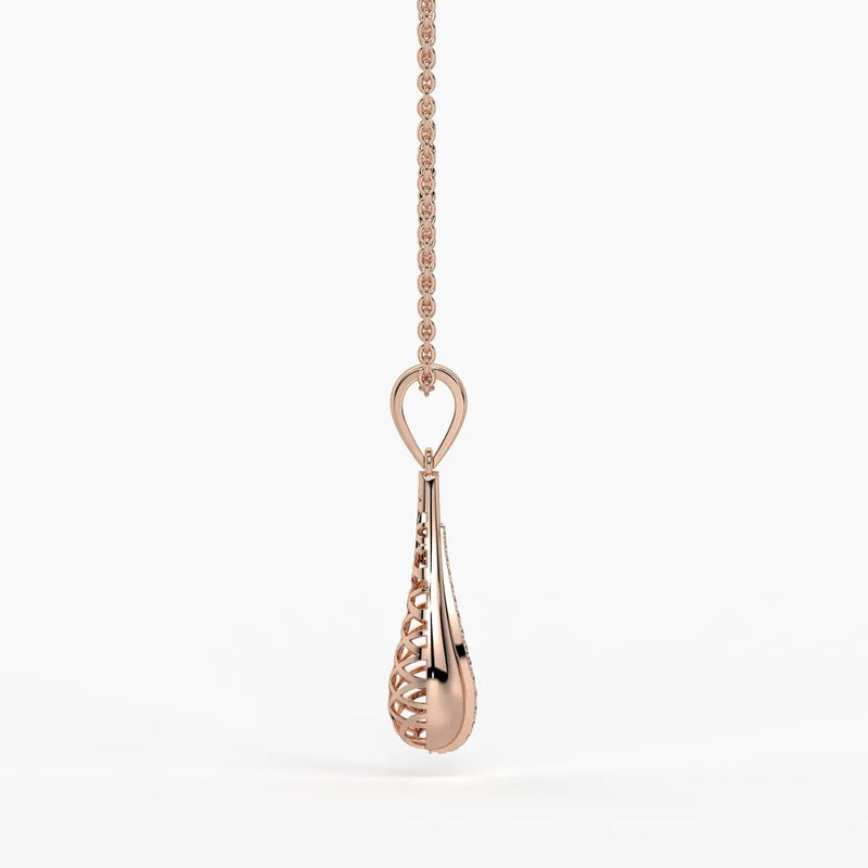 Sway Teardrop Diamond Pendant
