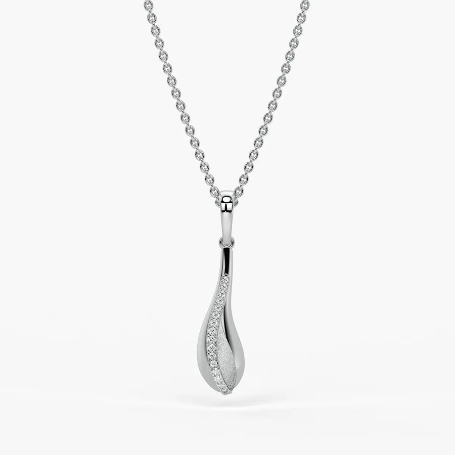 Sway Teardrop Diamond Pendant