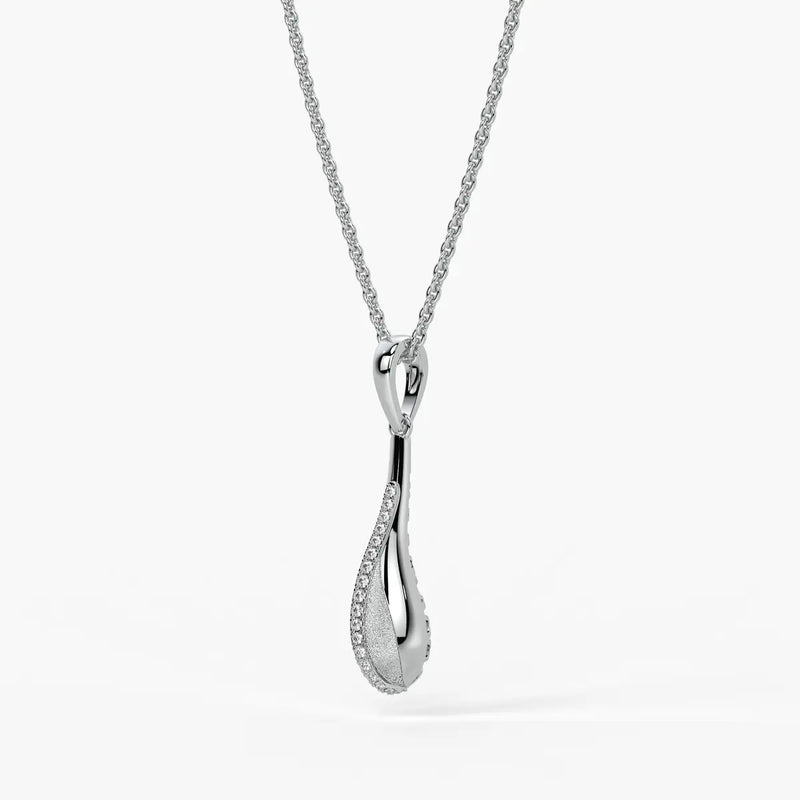 Sway Teardrop Diamond Pendant