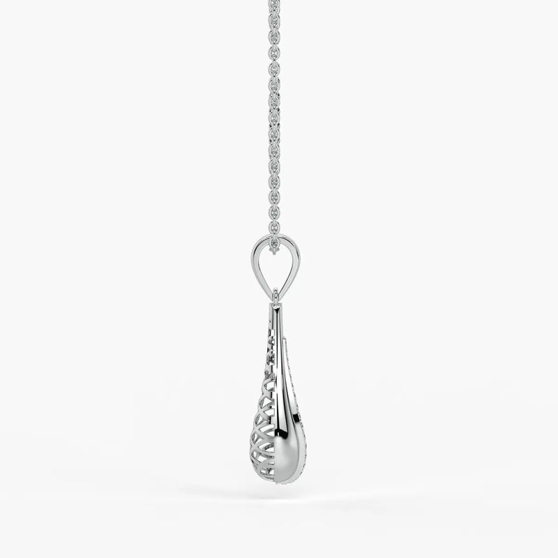 Sway Teardrop Diamond Pendant