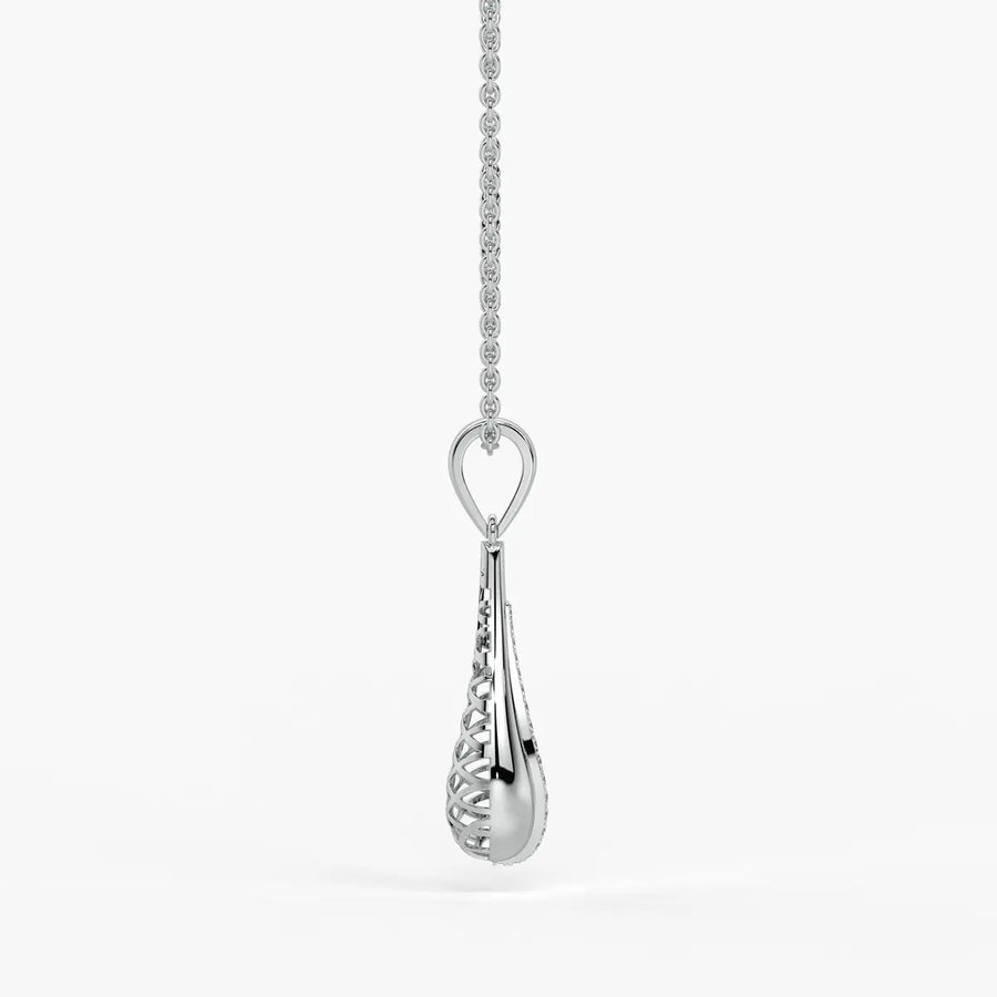Sway Teardrop Diamond Pendant