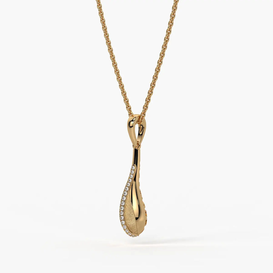 Sway Teardrop Diamond Pendant