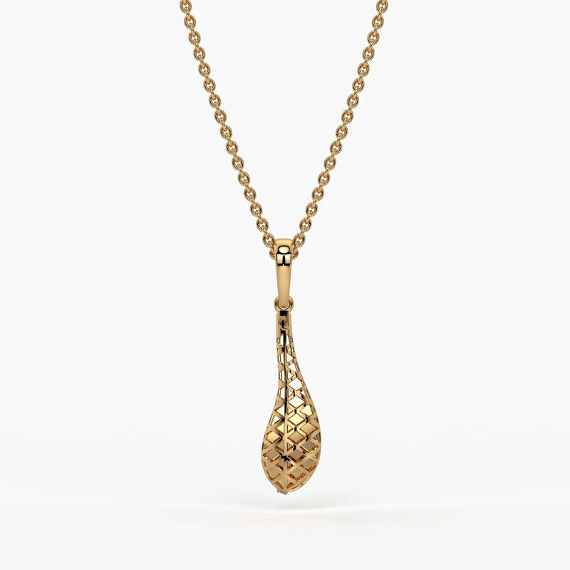 Sway Teardrop Diamond Pendant