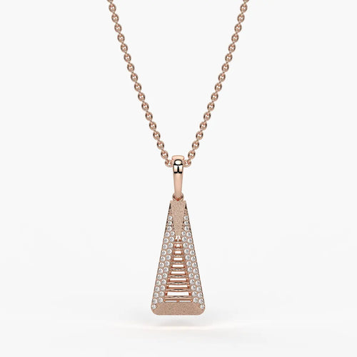 Lattice Tower Diamond Pendant