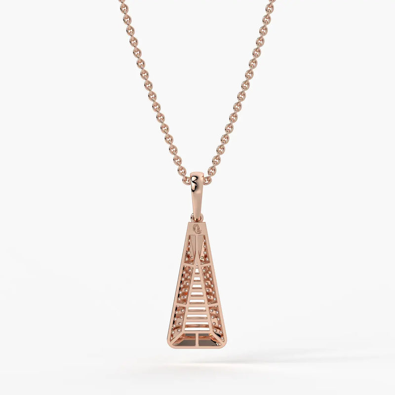 Lattice Tower Diamond Pendant