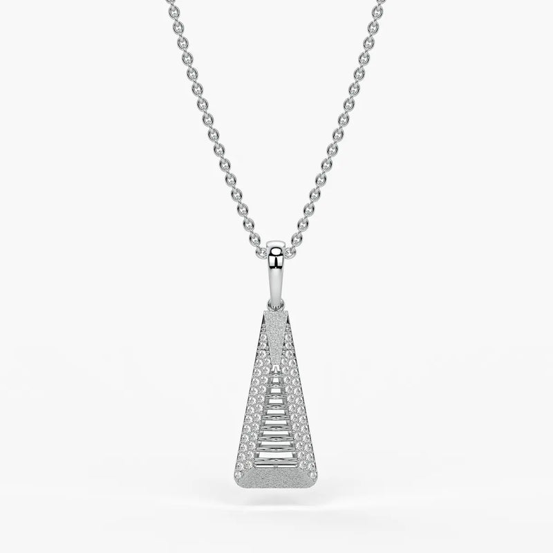 Lattice Tower Diamond Pendant