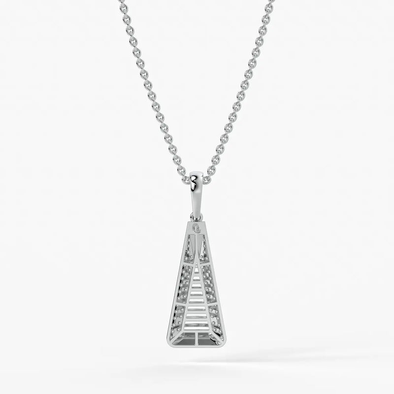 Lattice Tower Diamond Pendant