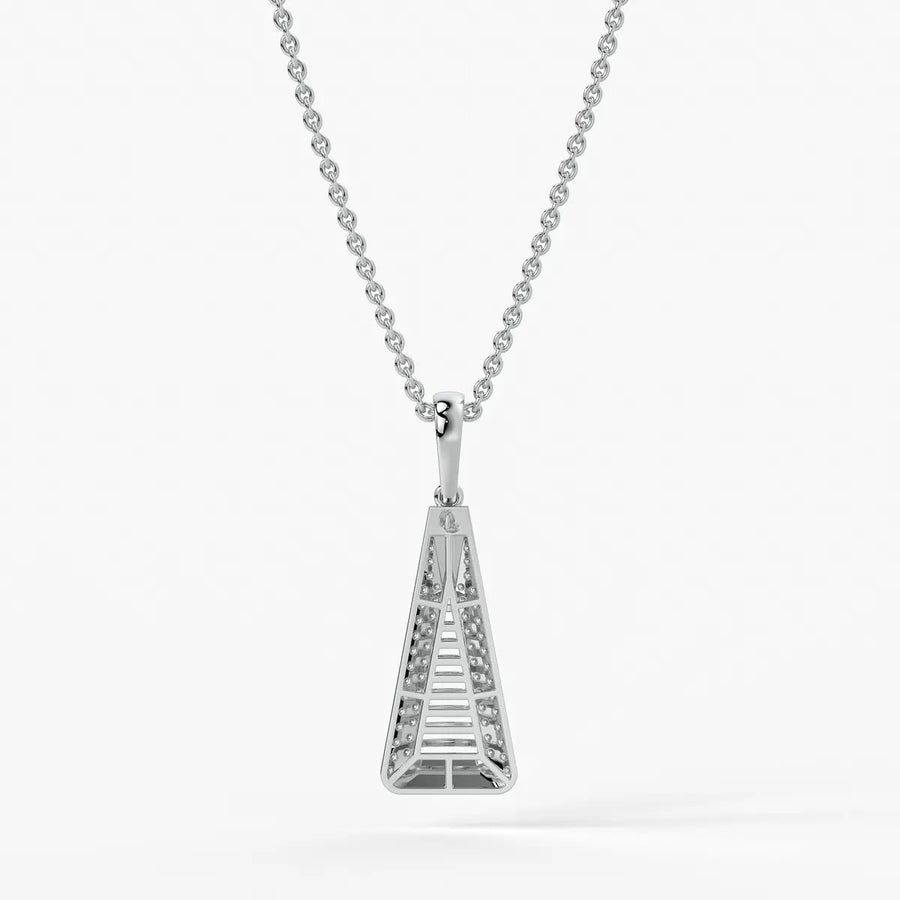 Lattice Tower Diamond Pendant