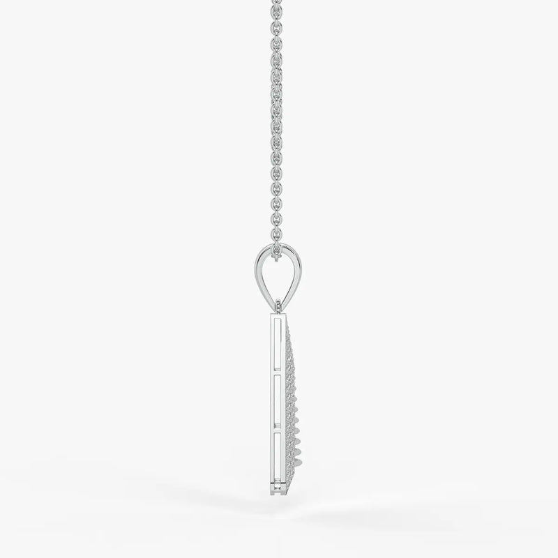 Lattice Tower Diamond Pendant