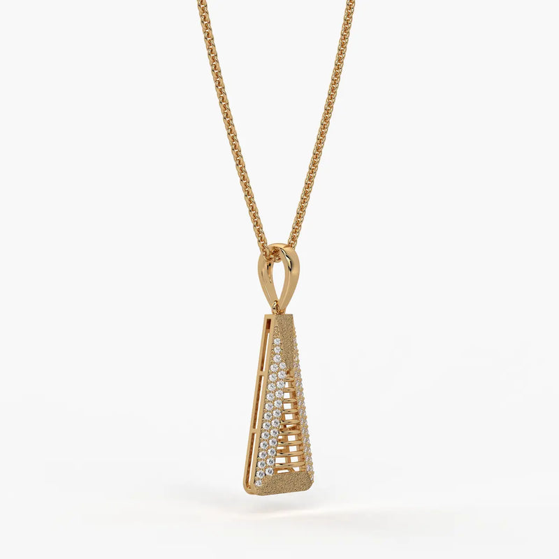 Lattice Tower Diamond Pendant