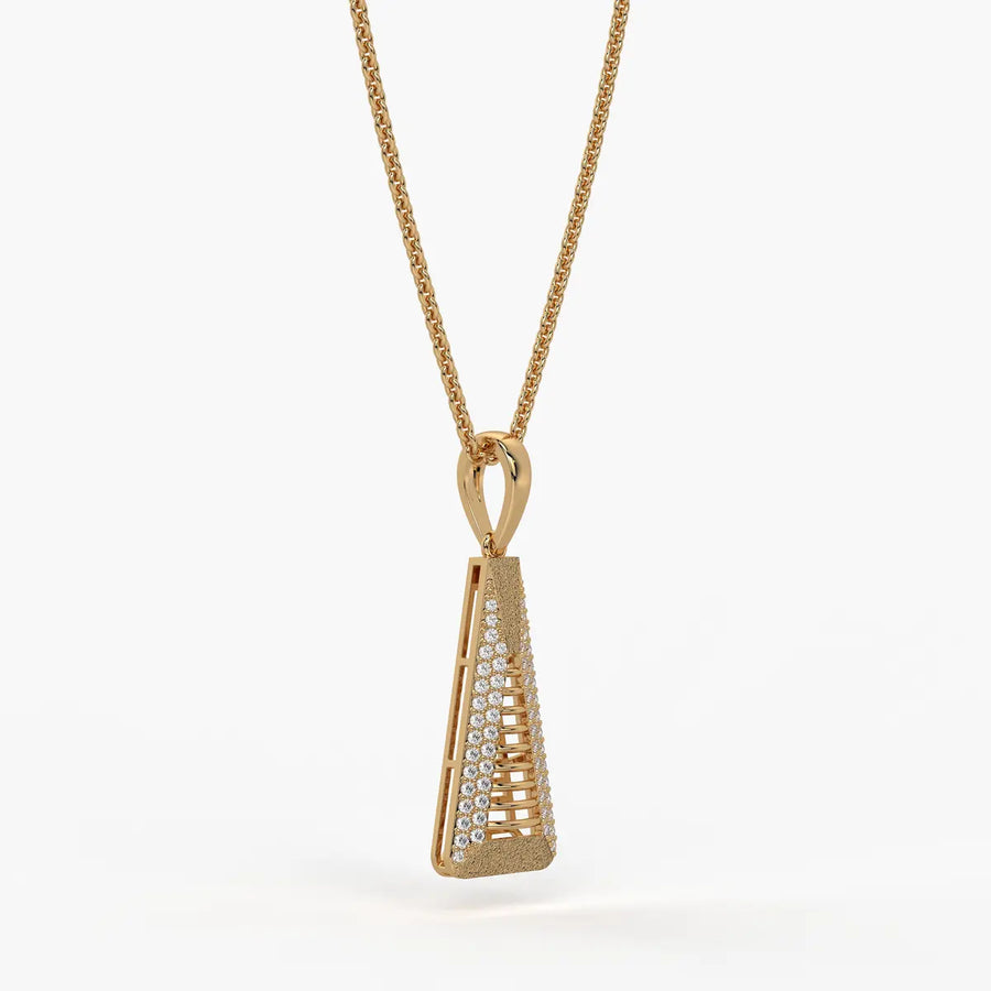 Lattice Tower Diamond Pendant