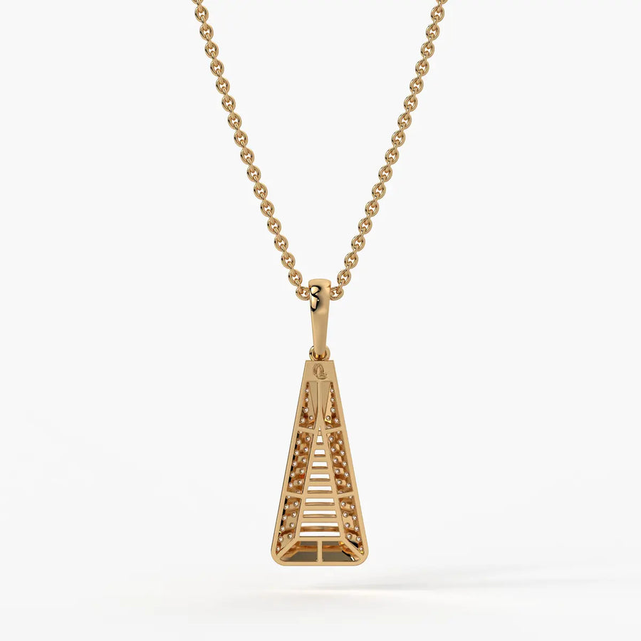 Lattice Tower Diamond Pendant