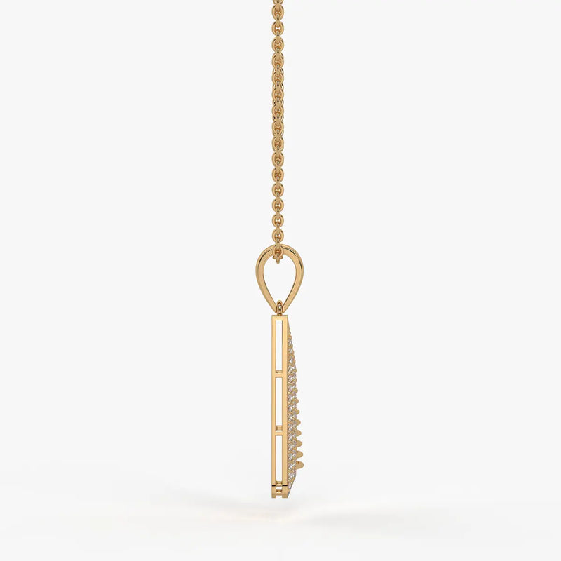 Lattice Tower Diamond Pendant