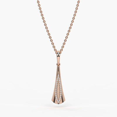 Glide Curve Diamond Pendant