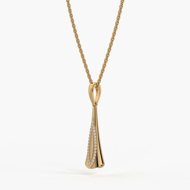 Glide Curve Diamond Pendant