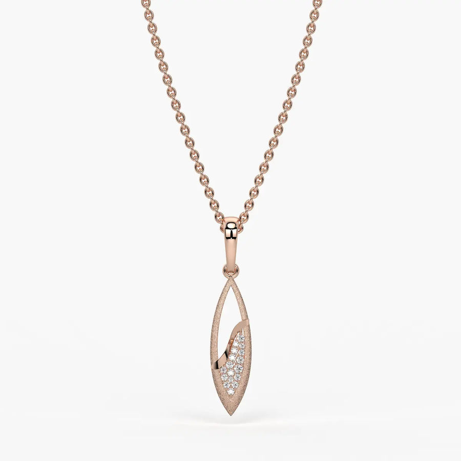Open Leaf Diamond Pendant