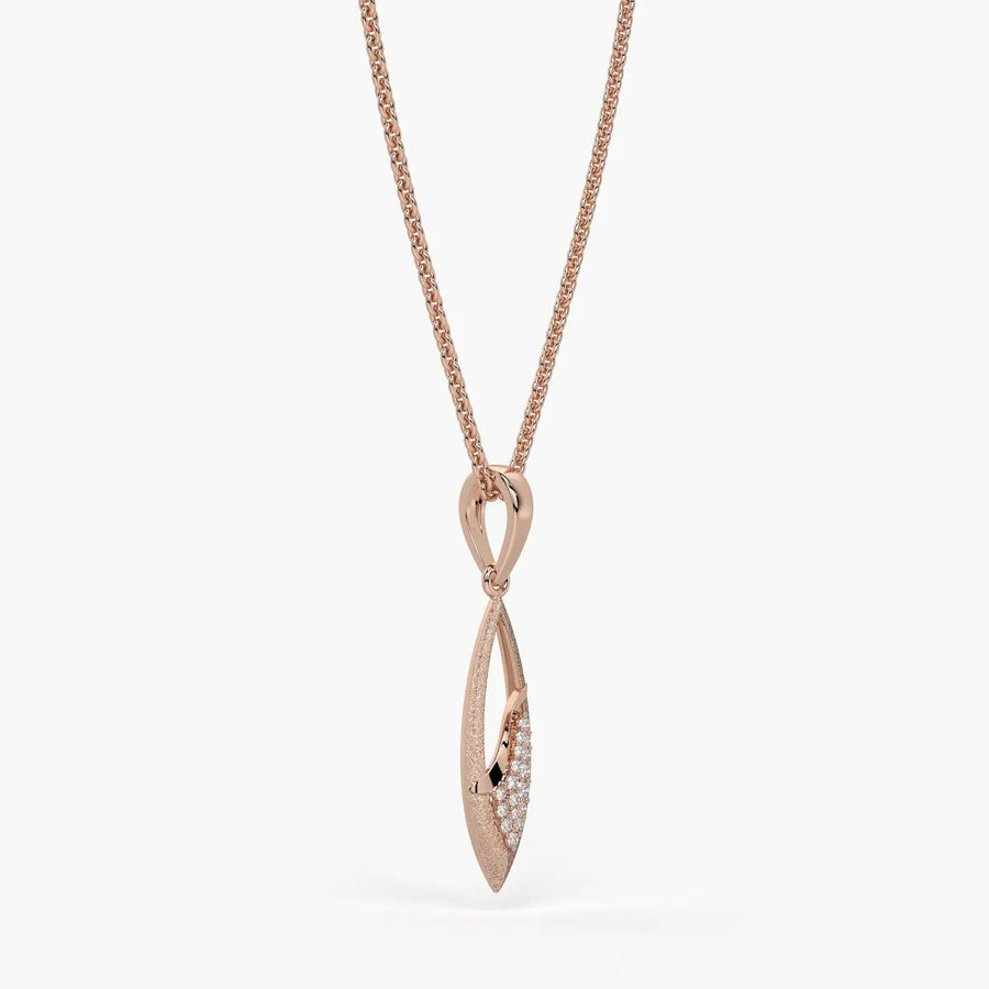 Open Leaf Diamond Pendant