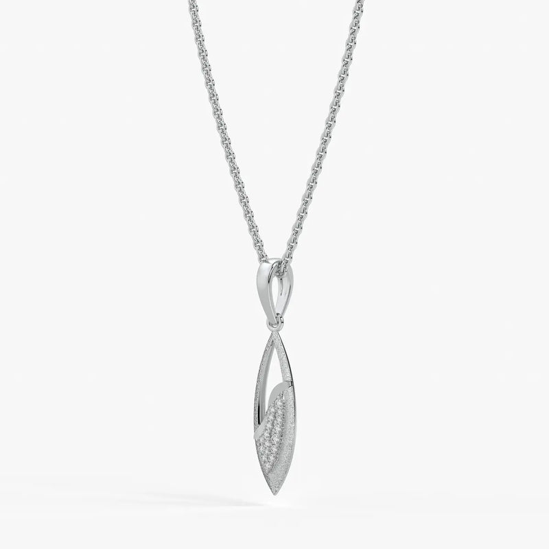 Open Leaf Diamond Pendant