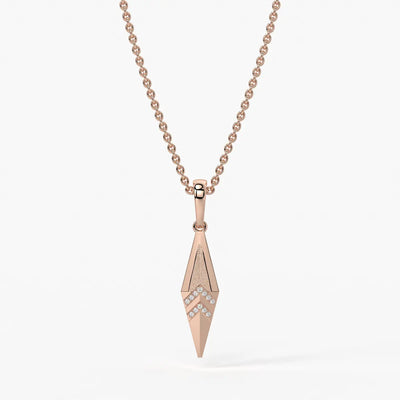 Chevron Spike Diamond Pendant