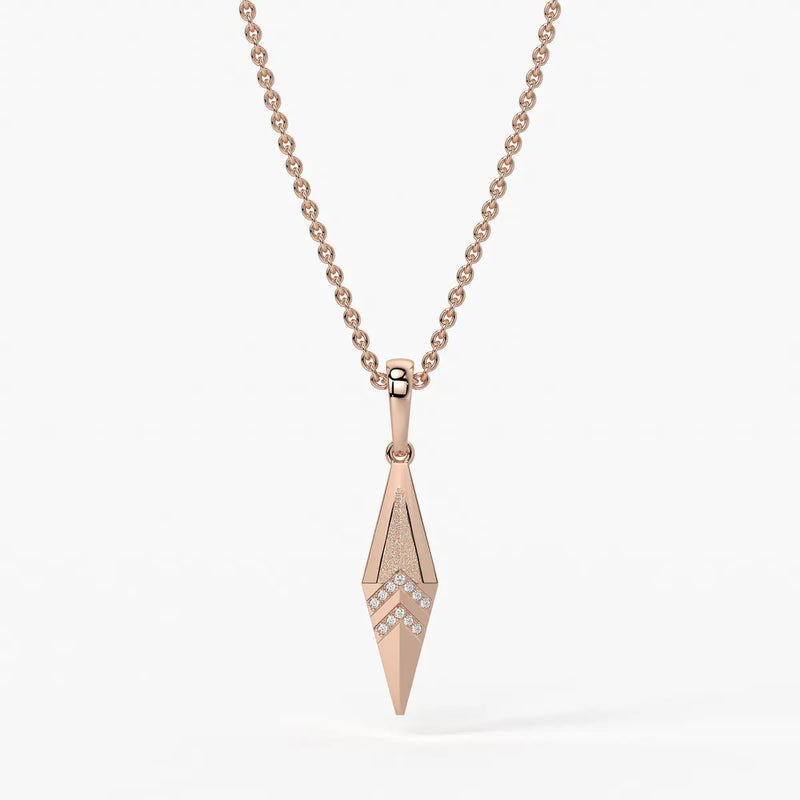 Chevron Spike Diamond Pendant