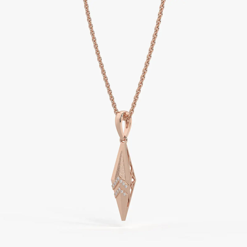 Chevron Spike Diamond Pendant