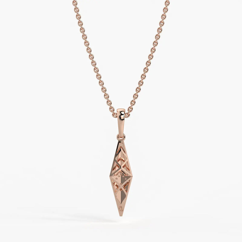 Chevron Spike Diamond Pendant