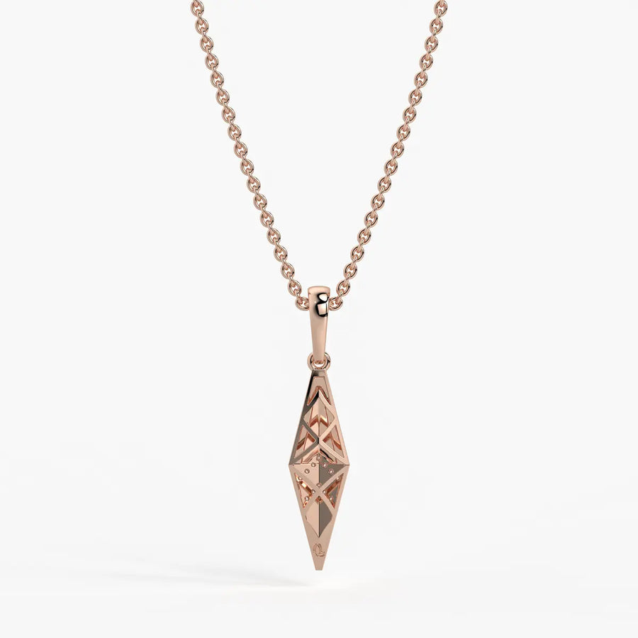 Chevron Spike Diamond Pendant