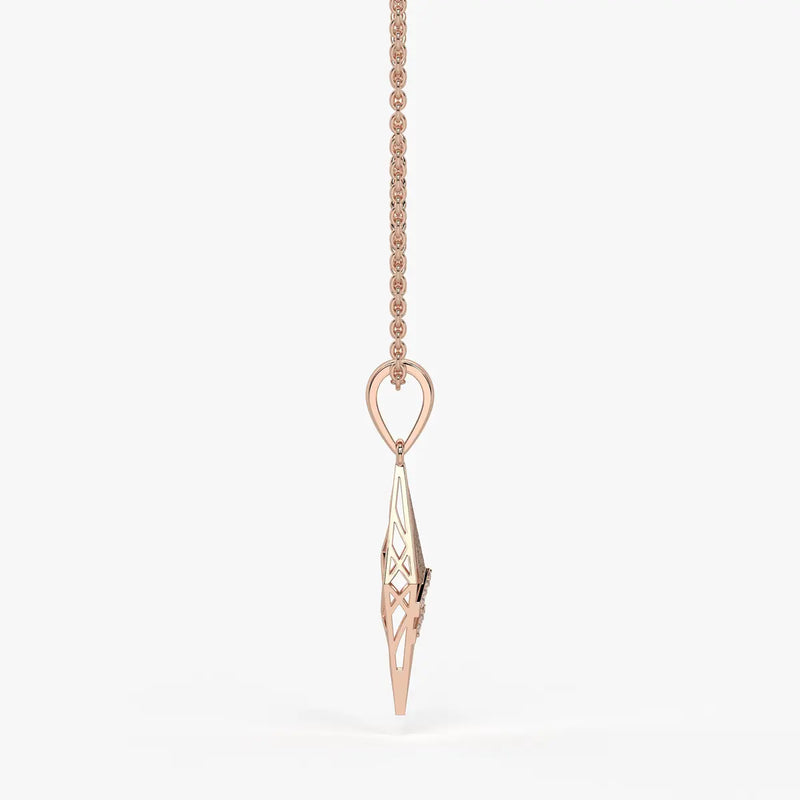 Chevron Spike Diamond Pendant